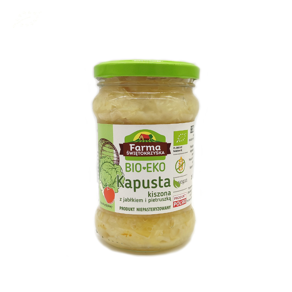 Bio kapusta kiszona z jabłkiem i pietruszką 300g