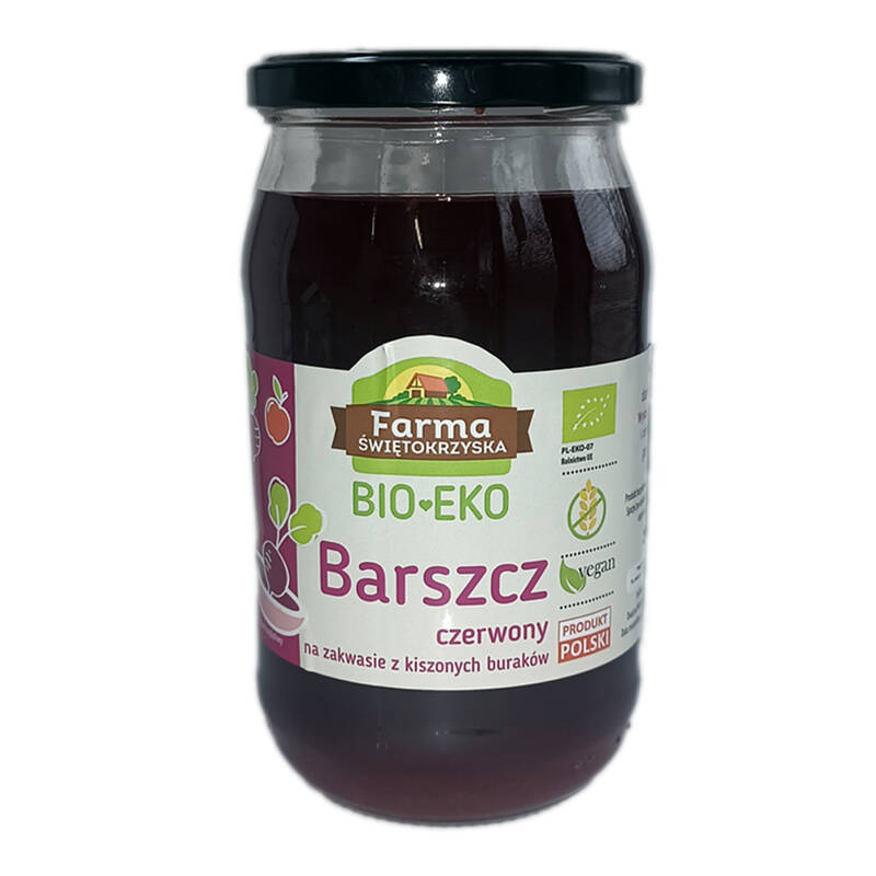 Bio barszcz czerwony na zakwasie z kiszonych buraków 720ml