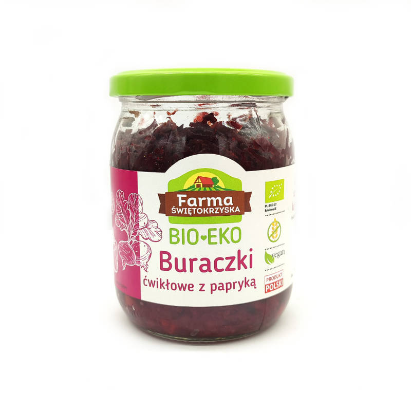 Bio buraczki ćwikłowe z papryką 420g